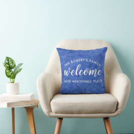 Cojín Decorativo Azul Marino Moderno Cuadrado Personalizado