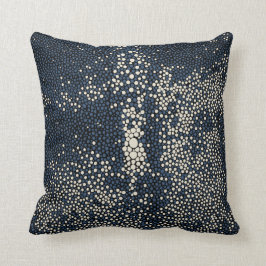 Cojín Decorativo Azul marino y Shagreen crema