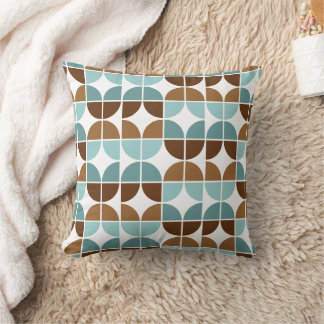 Cojín Decorativo Azul marrón retro
