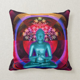 Cojín decorativo azul Meditating de Buda