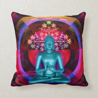 Cojín decorativo azul Meditating de Buda