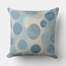 Cojín Decorativo Azul Moderno Abstracto de Punto
