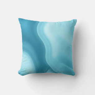 Cojín Decorativo Azul Patina Gradiente Suave Resplandor Abstracto