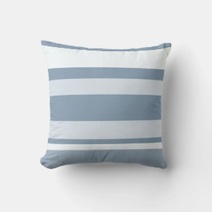 Cojín Decorativo Azul Pizarra Moderno y Rayas Verticales Gris Acero