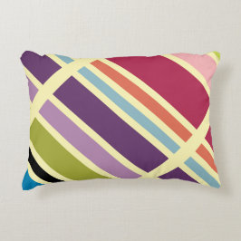 Cojín Decorativo Azul púrpura y Naranja negrita