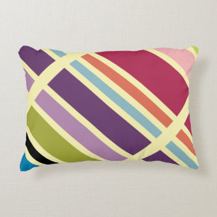 Cojín Decorativo Azul púrpura y Naranja negrita
