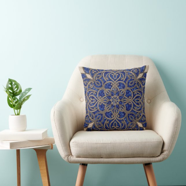 Cojín Decorativo azul real (Silla)
