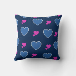 Cojín Decorativo Azul Rosa Lindo Acogedor Moderno Romántico Chic Co