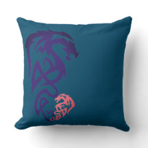 Cojín decorativo azul simple Dragon