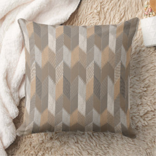 Cojín Decorativo Azul texturado, Amarillo, Chevron de Oliva.