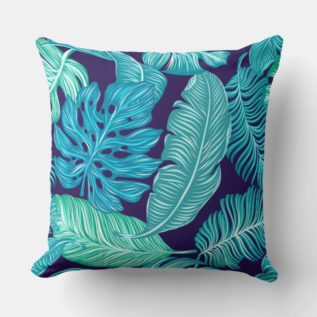 Cojín decorativo Azul tropical (Anverso)