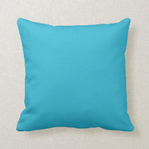 Cojín Decorativo  Azul turco - Color sólido azul acuático verde azu