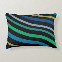 Cojín Decorativo Azul verde azulado y negro