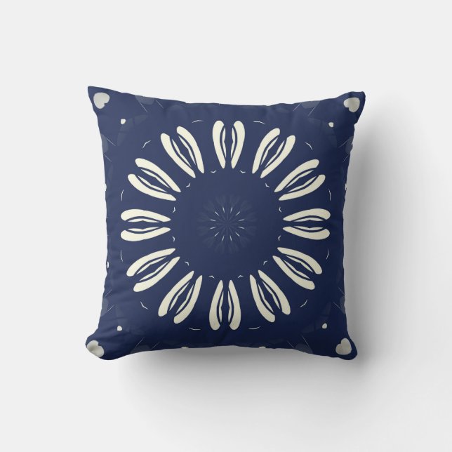 Cojín Decorativo Azul y blanco (Anverso)