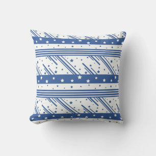 Cojín Decorativo Azul y blanco abstracto