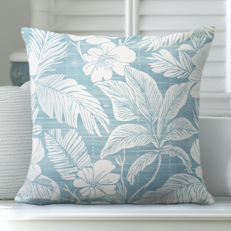 Cojín decorativo azul y blanco de Aqua