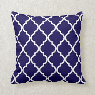 Cojín Decorativo Azul y blanco de cobalto clásico del modelo de