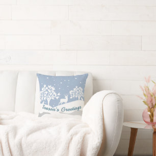 Cojín decorativo azul y blanco de invierno Wonderl