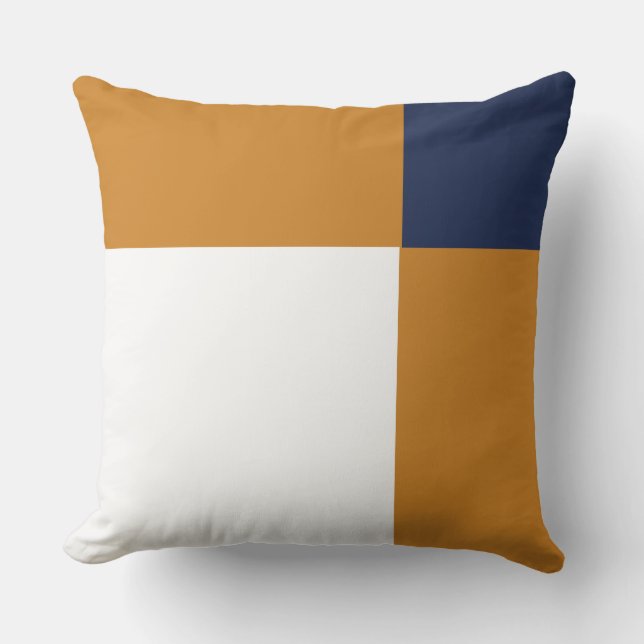 Cojín Decorativo Azul y Perla Amarillo (Anverso)