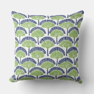 Cojín decorativo azul y verde