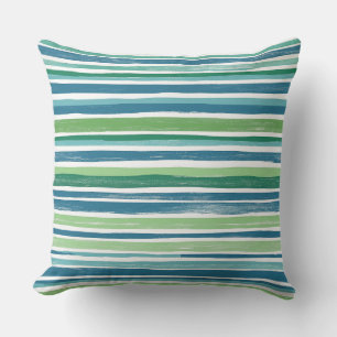 Cojín decorativo azul y verde