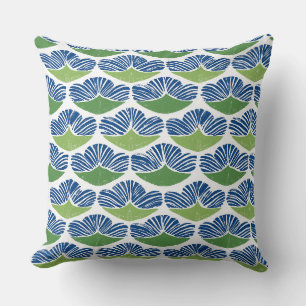 Cojín decorativo azul y verde