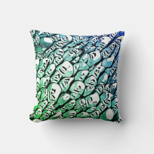 Cojín Decorativo Azul y Verde
