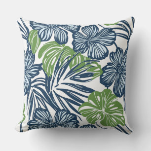 Cojín decorativo azul y verde