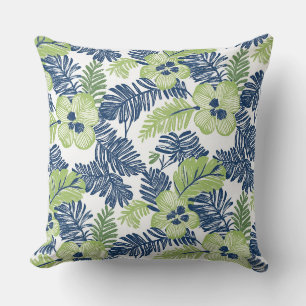 Cojín decorativo azul y verde
