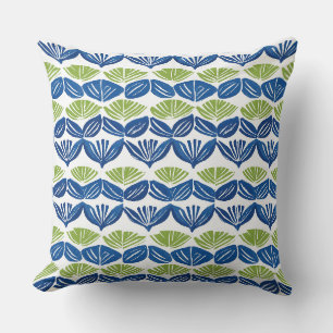 Cojín decorativo azul y verde