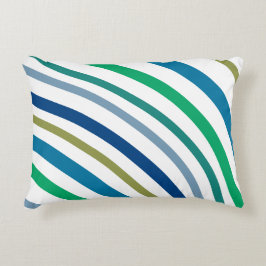 Cojín Decorativo Azul y verde estilizados