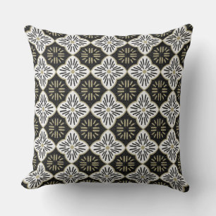 Cojín Decorativo Azulejo casablanca gráfico en patrón de negro y bl