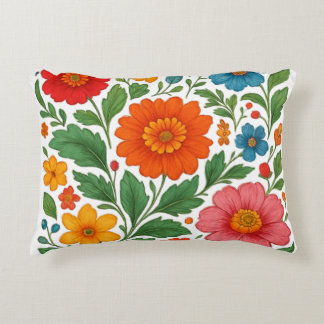 Cojín Decorativo Azulejo Fotográfico de Arte Popular Floral de Petr