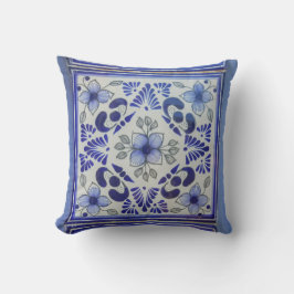 Cojín Decorativo Azulejo Mexicano | Talavara | Cerámica de México
