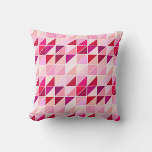 Cojín Decorativo Azulejos Mosaico - rosa, melocotón y burdeos
