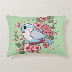 Cojín Decorativo Azulillo de primavera adorable y acuarela de flor 