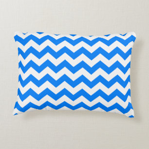 Cojín Decorativo Azure Blue Chevron