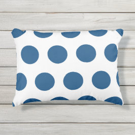 Cojín Decorativo Azure Blue Geometric White Polka Dots