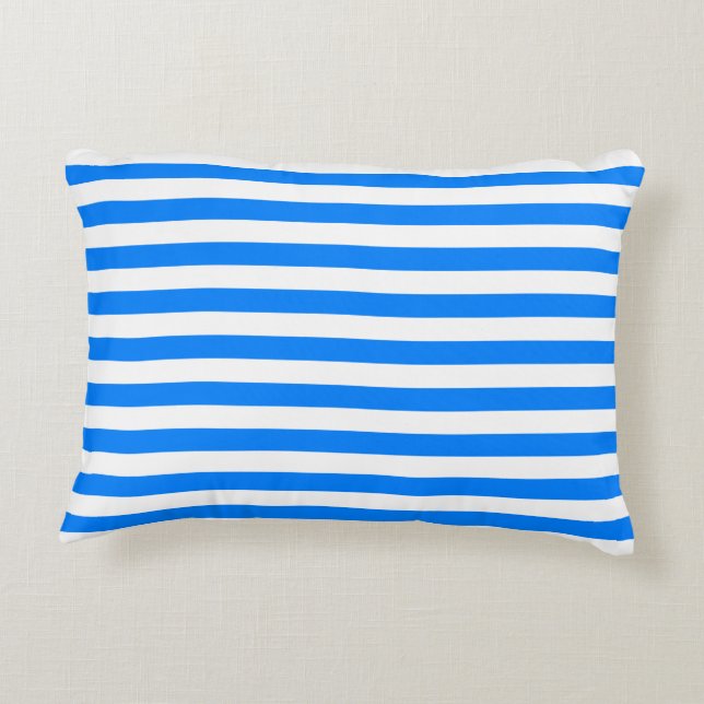 Cojín Decorativo Azure Blue Stripes (Reverso)