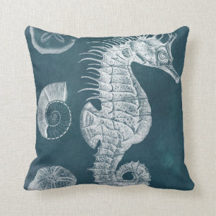 Cojín Decorativo Azure Seahorse Study I