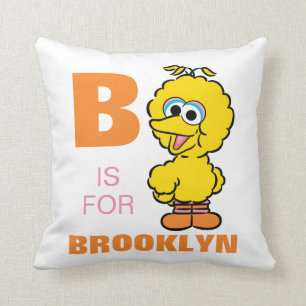 Cojín Decorativo B es de Big Bird   Agrega tu nombre