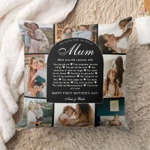 Cojín Decorativo B & W Razones por las que te amamos mamá Cuadrícul