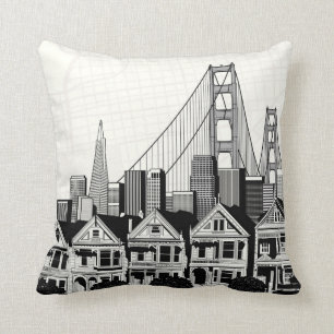 Cojín Decorativo B&W San Francisco California