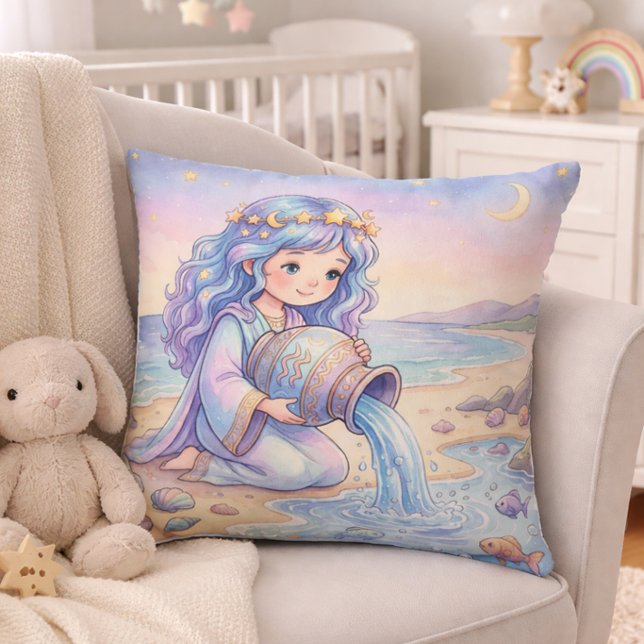 Cojín Decorativo Baby Aquarius Zodiac Nursery (Subido por el creador)