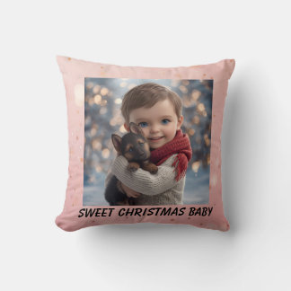 Cojín Decorativo Baby & Blue-Eyed Pup Christmas Pillow