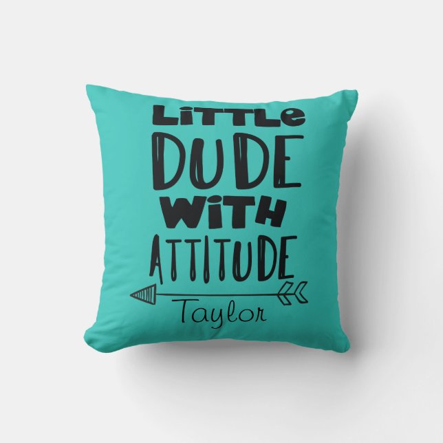 Cojín Decorativo Baby Boy Little Dude con actitud (Anverso)