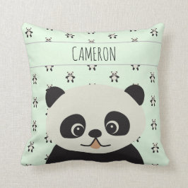 Cojín Decorativo Baby Cute Panda oso Verde Personalizado