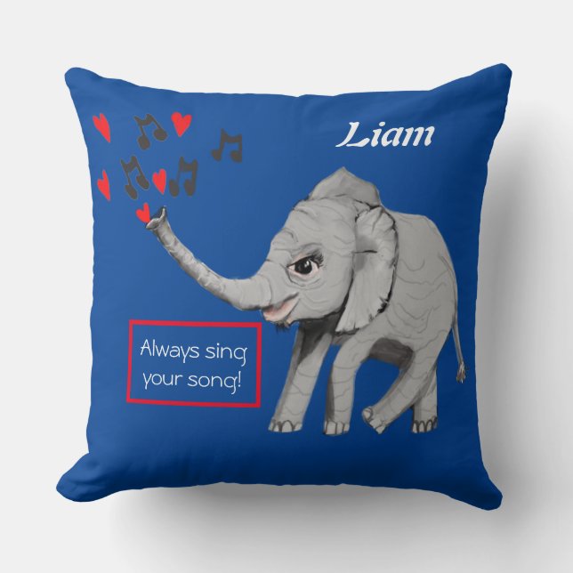 Cojín decorativo Baby Elephant Big Dream (Anverso)