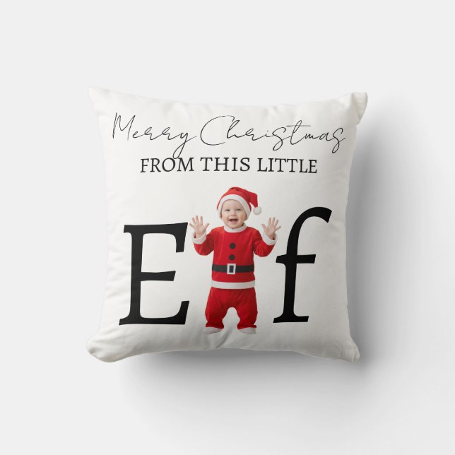 Cojín Decorativo Baby Elf Merry Christmas Holiday Gift (Anverso)