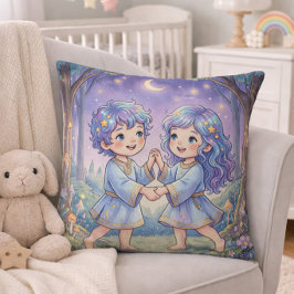 Cojín Decorativo Baby Gemini Zodiac Nursery Kids